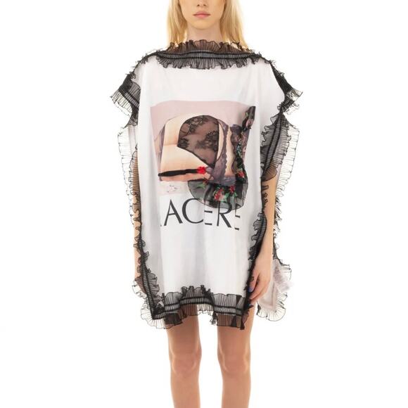 Christopher Kane Runway Overlay Tunic Dress Ruffle Tulle Joelle Medium - Picture 3 of 11